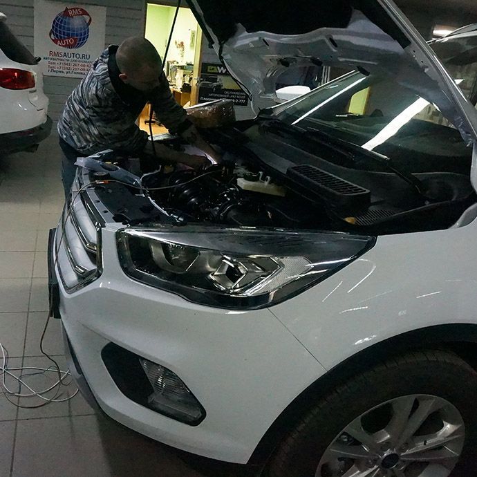 Ford Kuga - Установка автосигнализации Pandect X-1800BT