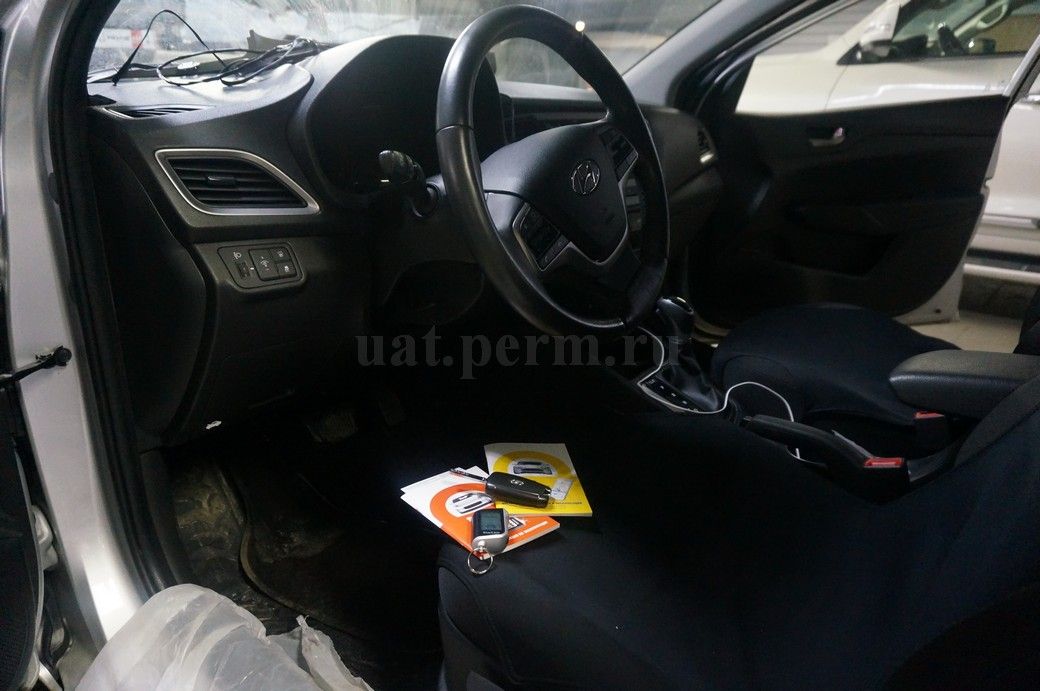 Установка автосигнализации StarLine A93 на Hyundai Solaris