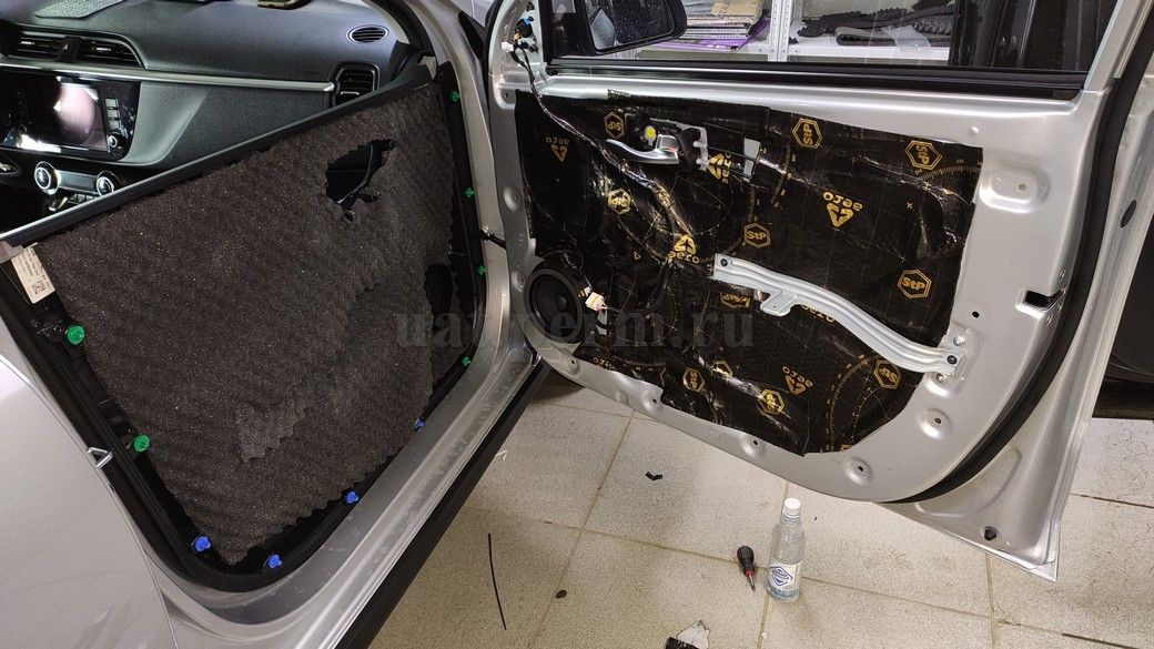 KIA RIO X - шумоизоляция дверей