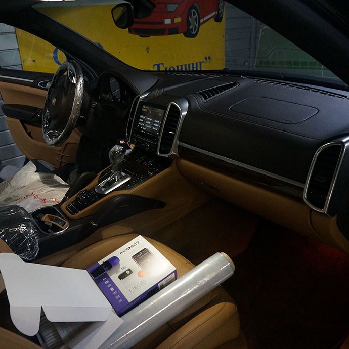 Porsche Cayenne - Установка автосигнализации Pandect X-1800BT