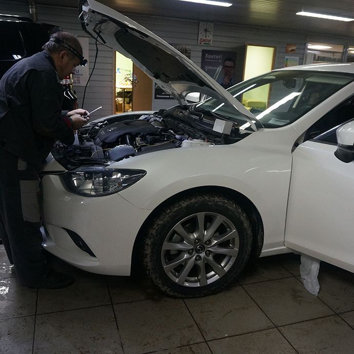 Mazda 6 - установка автосигнализации Pandora DX-90B