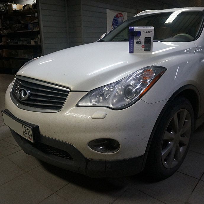 Infiniti EX35 - Установка автосигнализации Pandect X-1800BT