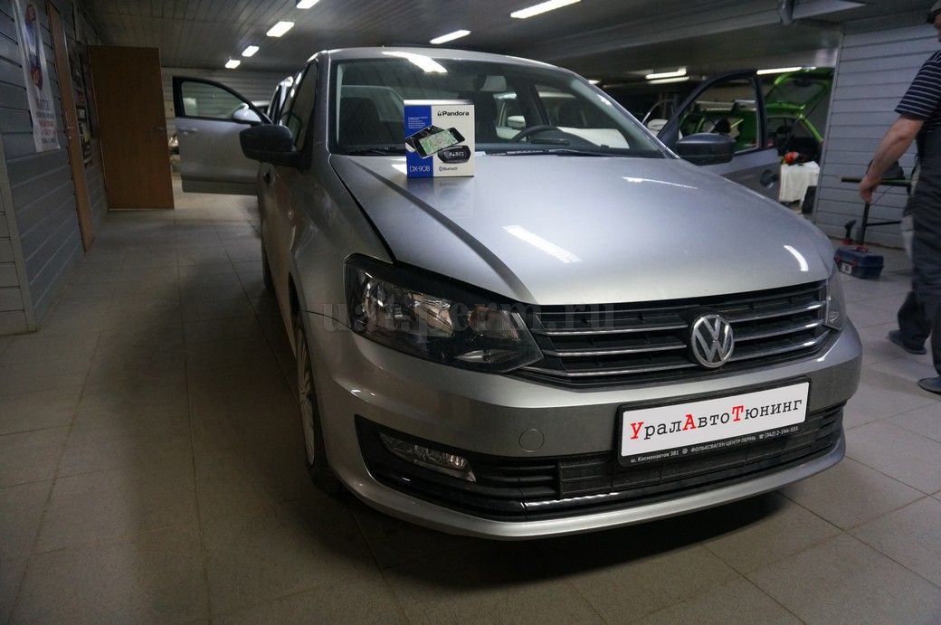 VW Polo - Установка автосигнализации Pandora DX 90B