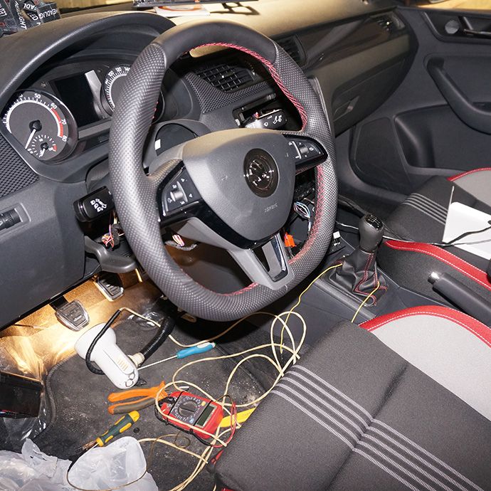 Skoda Rapid - Установка автосигнализации StarLine A93