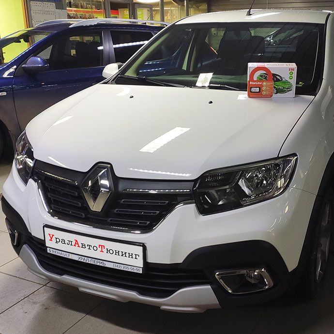 Установка автосигнализации StarLine E96 на Renault Logan