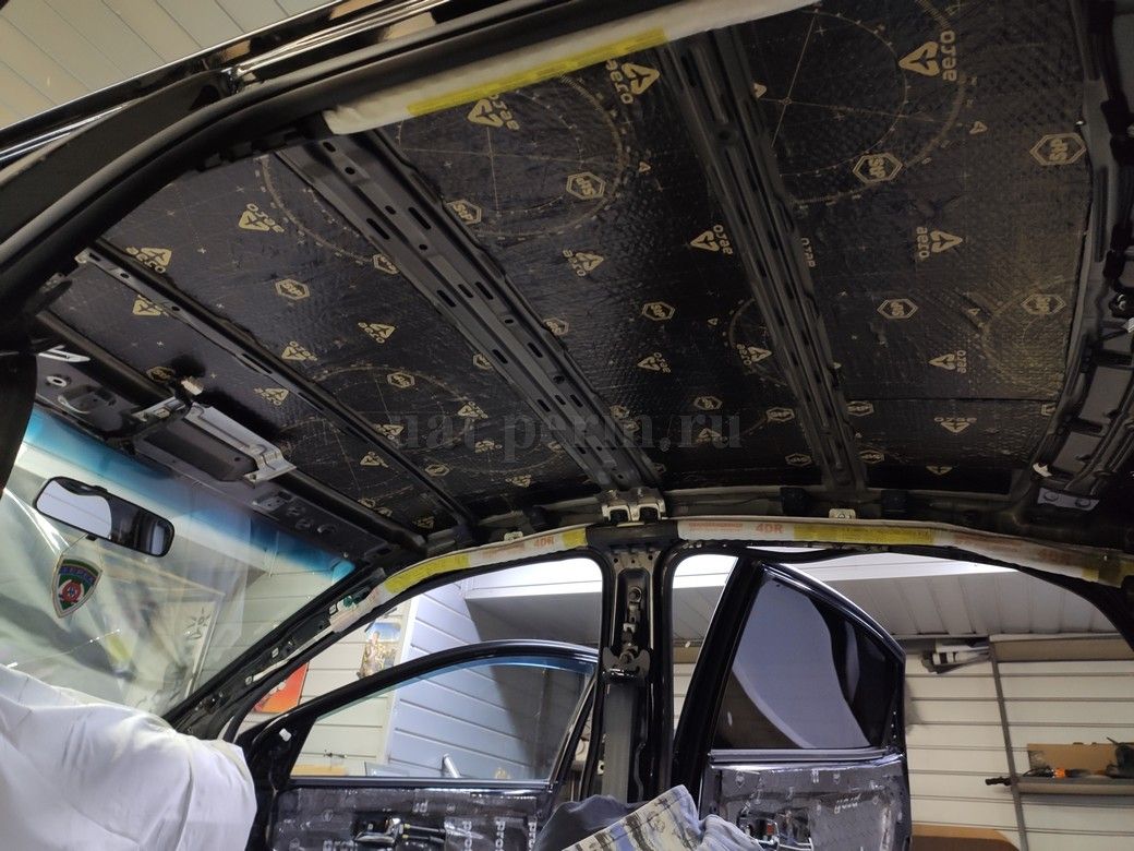 KIA RIO - шумоизоляция потолка