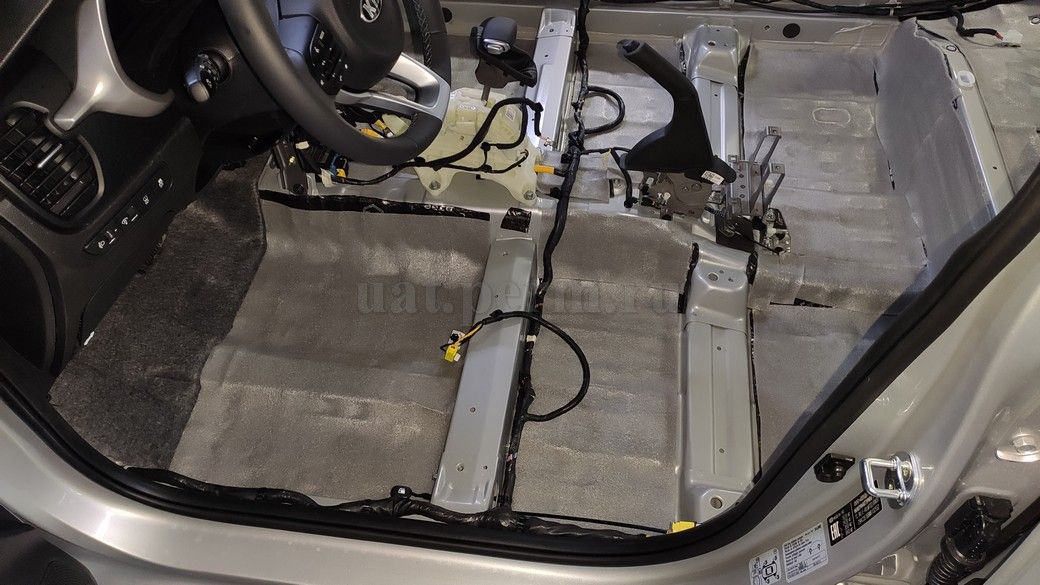 KIA RIO X - шумоизоляция пола