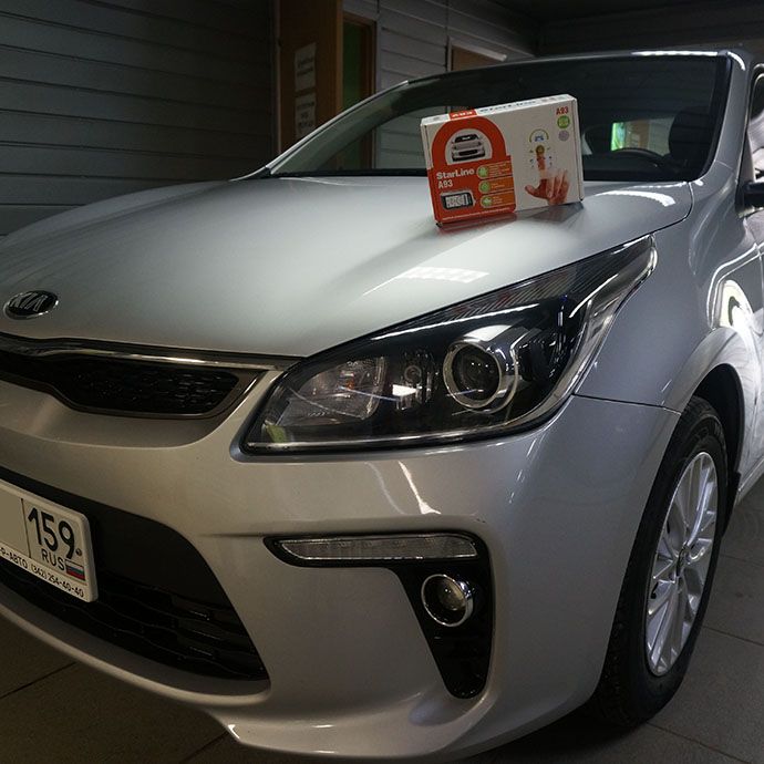 KIA Rio - Установка автосигнализации StarLine A93