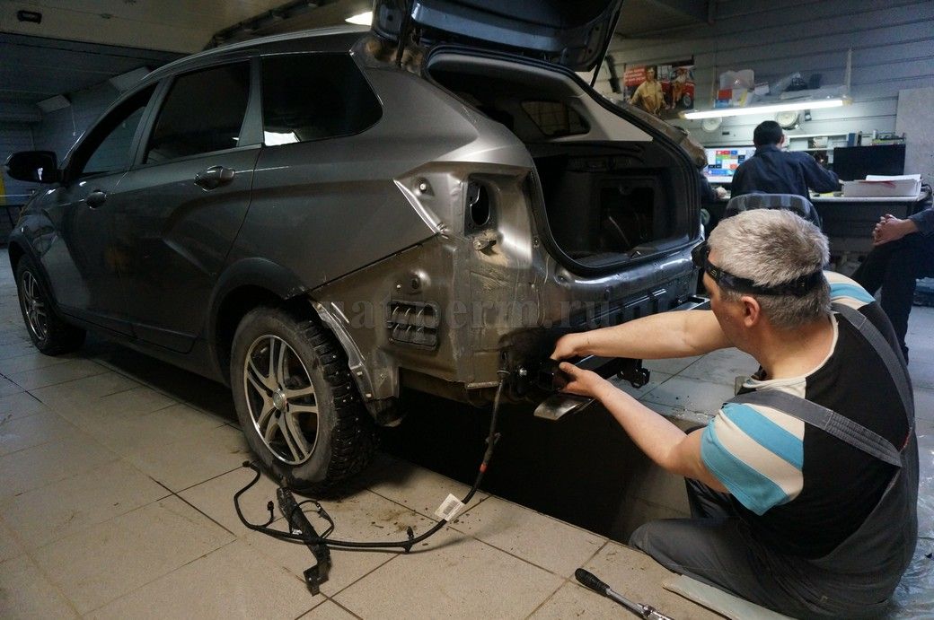 Установка фаркопа на LADA Vesta