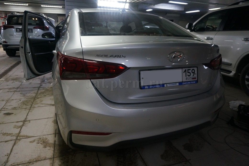 Hyundai Solaris - установка автосигнализации StarLine A93