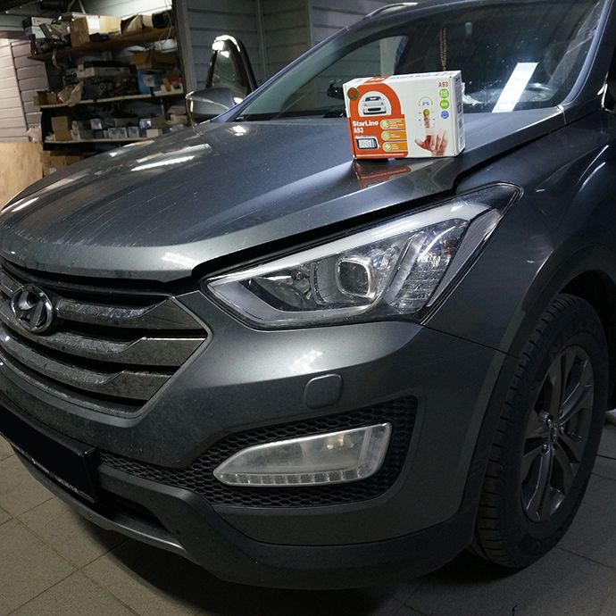 Hyundai SantaFe - Установка автосигнализации StarLine A93