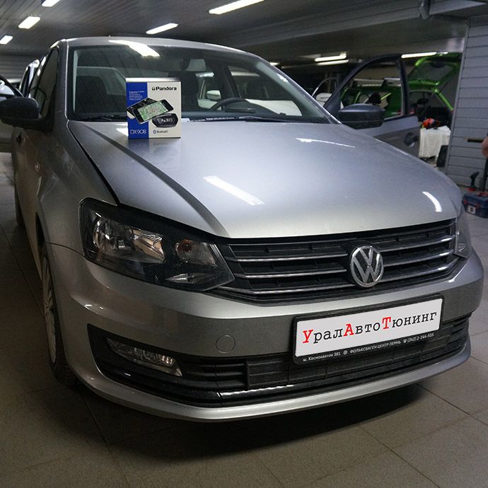 Установка автосигнализации Pandora DX-90B на VW Polo