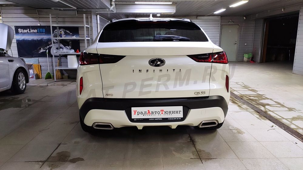 Установка автосигнализации StarLine E96 (v.2) на Infiniti QX55