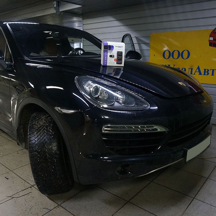 Porsche Cayenne - Установка автосигнализации Pandect X-1800BT