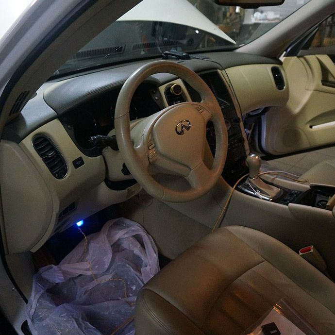 Infiniti EX35 - Установка автосигнализации Pandect X-1800BT