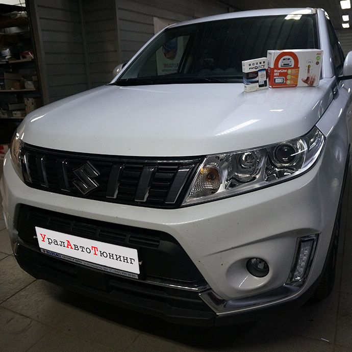 Установка автосигнализации StarLine A93 и иммобилайзера Pandect X-1000BT на Suzuki Vitara