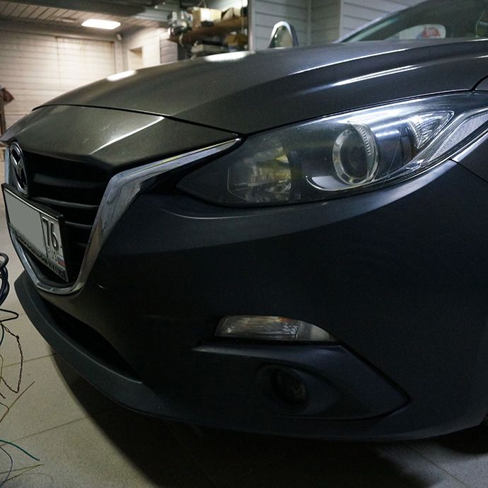 Mazda 3 - Покраска руля, ручки КПП и ручника