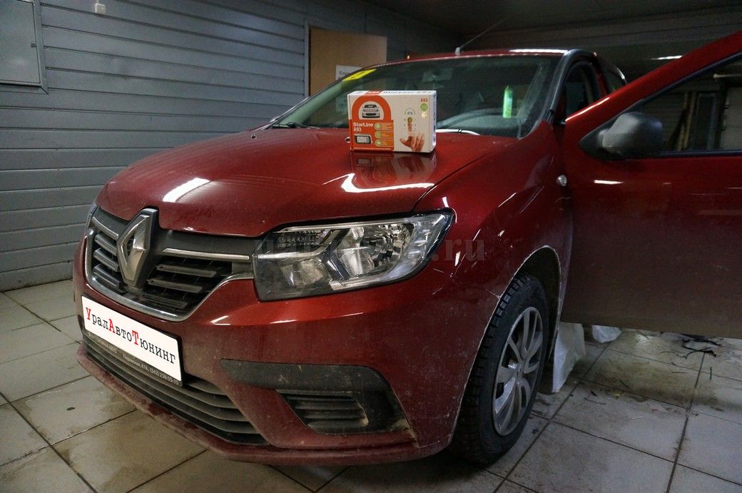 Renault Logan - установка автосигнализации StarLine A93