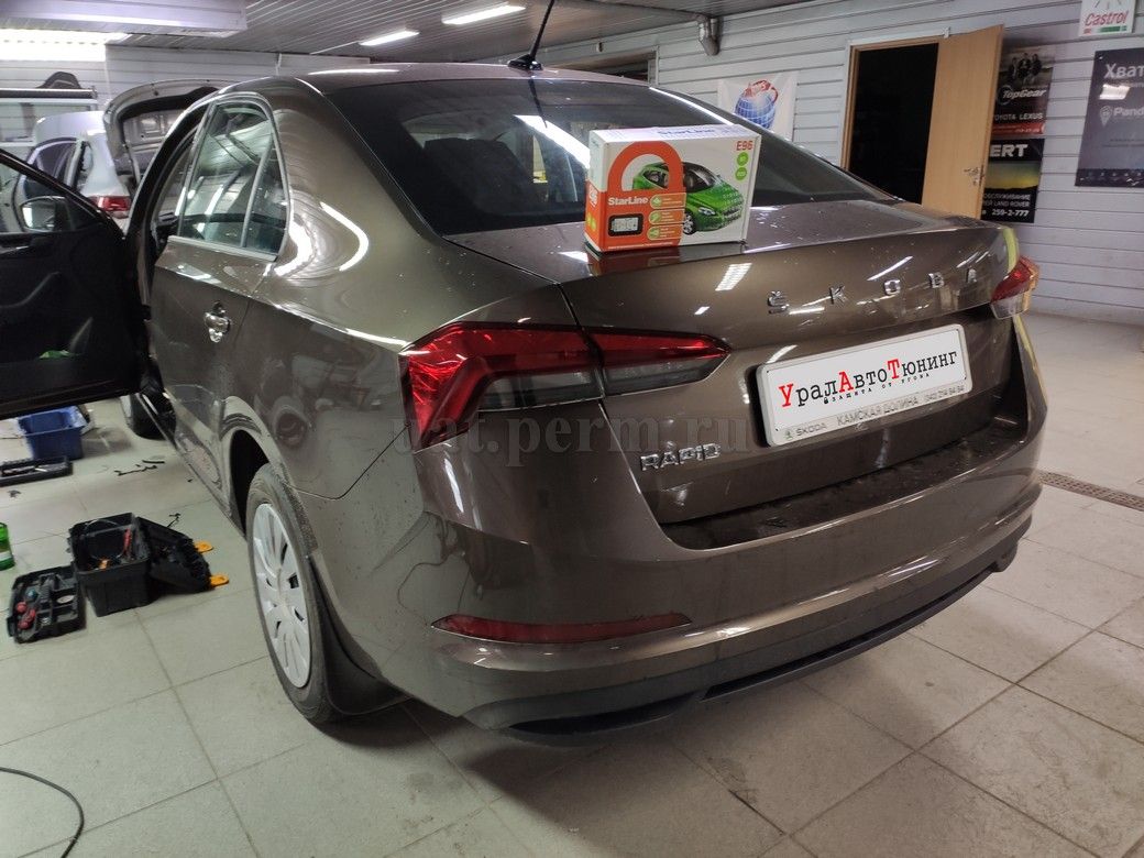 Skoda Rapid - установка автосигнализации StarLine E96
