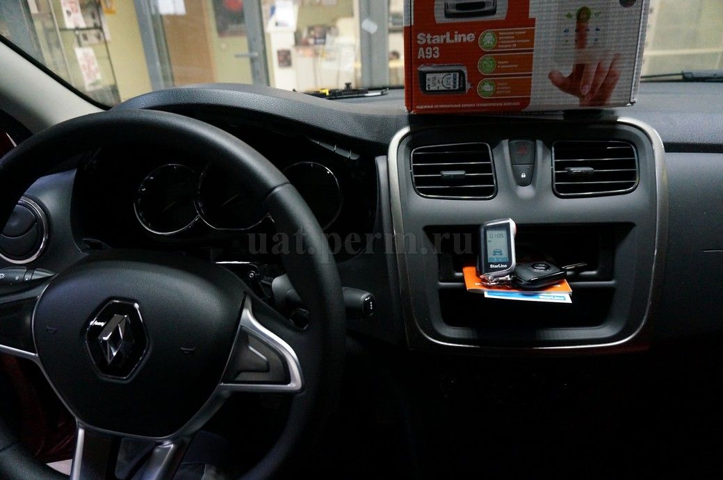 Установка автосигнализации StarLine A93 на Renault Logan